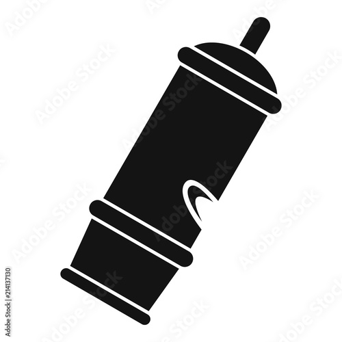 Retro whistle icon. Simple illustration of retro whistle vector icon for web design isolated on white background
