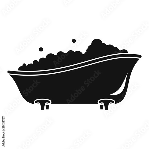 Bubblebath bathtube icon. Simple illustration of bubblebath bathtube vector icon for web design isolated on white background