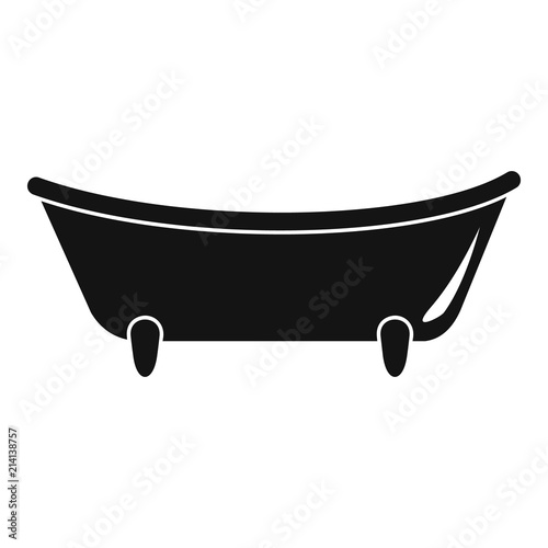 Baby bathtube icon. Simple illustration of baby bathtube vector icon for web design isolated on white background
