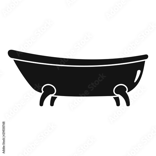 Retro bathtube icon. Simple illustration of retro bathtube vector icon for web design isolated on white background