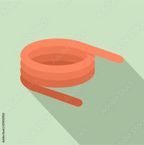 Spiral spring icon. Flat illustration of spiral spring vector icon for web design photo