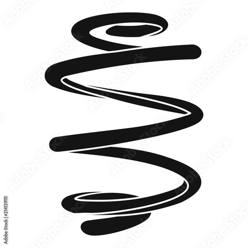 Spiral coil icon. Simple illustration of spiral coil vector icon for web design isolated on white background
