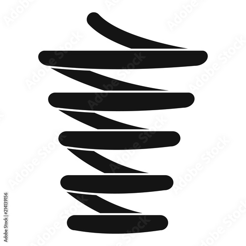 Spiral spring icon. Simple illustration of spiral spring vector icon for web design isolated on white background
