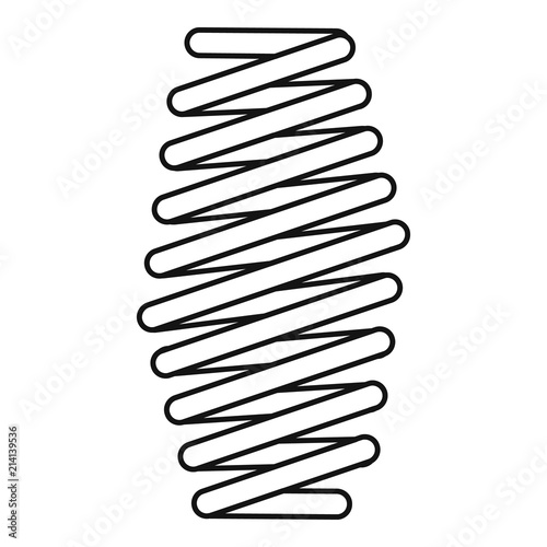 Fat spring coil icon. Outline fat spring coil vector icon for web design isolated on white background