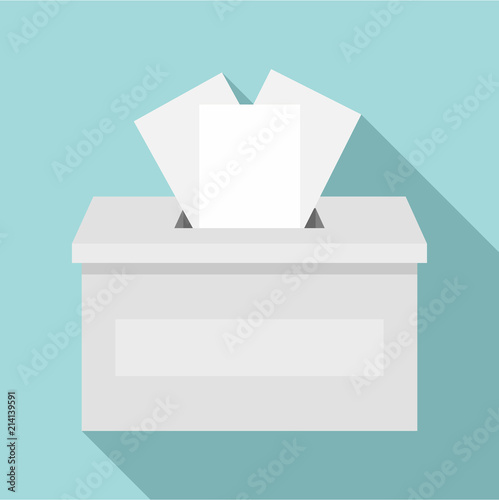 Ballot box icon. Flat illustration of ballot box vector icon for web design photo