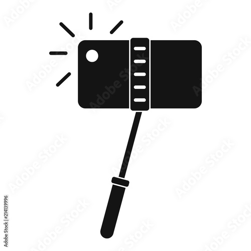 Take a photo at monopod icon. Simple illustration of take a photo at monopod vector icon for web design isolated on white background