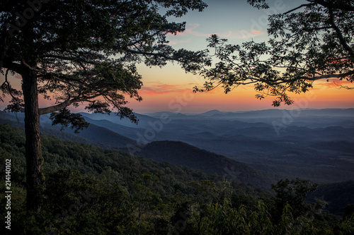 Sunset along the Blue Ridge Parkway