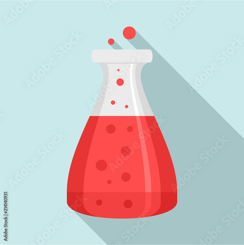Boiling flask icon. Flat illustration of boiling flask vector icon for web design