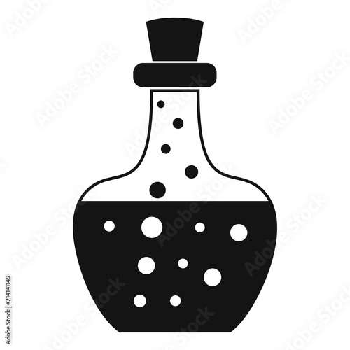 Flask potion icon. Simple illustration of flask potion vector icon for web design isolated on white background