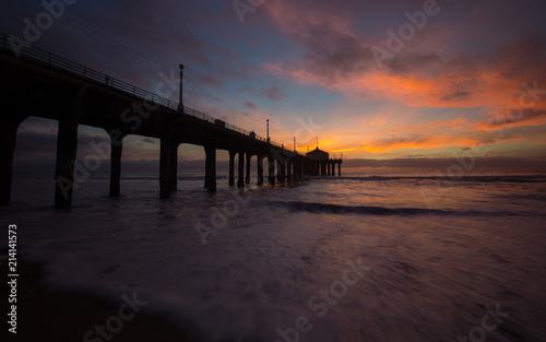 Wallpaper Mural Manhattan Beach Pier, Sunset Torontodigital.ca