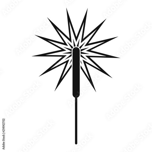 Sparkler light icon. Simple illustration of sparkler light vector icon for web design isolated on white background