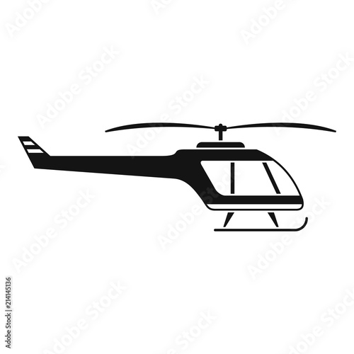 Small helicopter icon. Simple illustration of small helicopter vector icon for web design isolated on white background