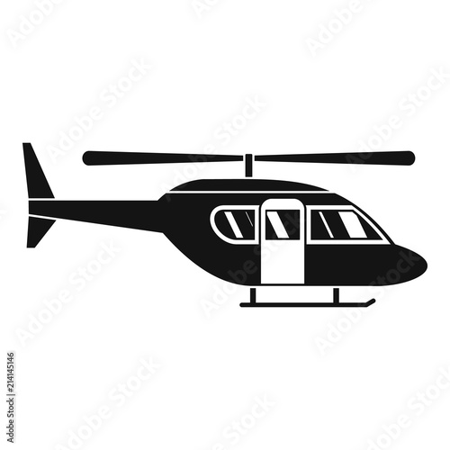 City helicopter icon. Simple illustration of city helicopter vector icon for web design isolated on white background