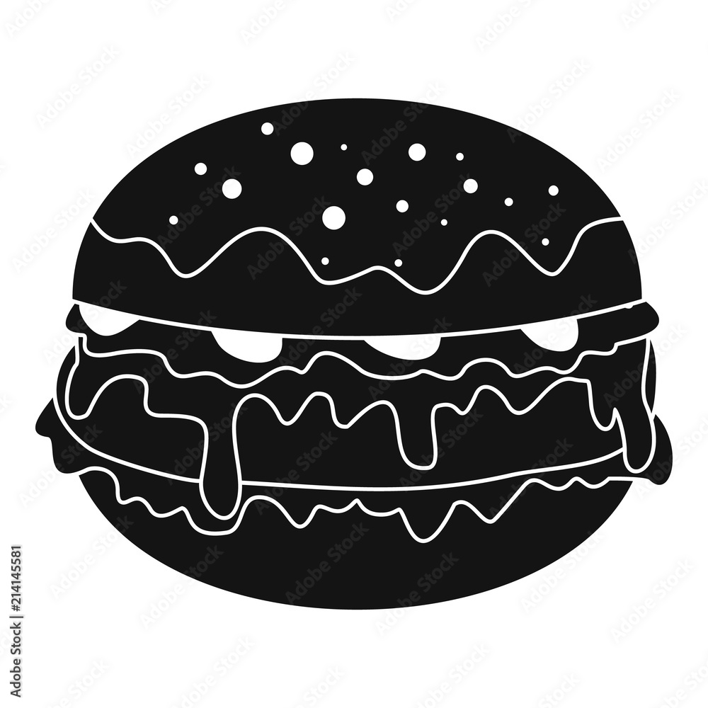 Cheeseburger icon. Simple illustration of cheeseburger vector icon for web design isolated on white background Cheeseburger icon. Simple illustration of cheeseburger vector icon for web design isolated on white background