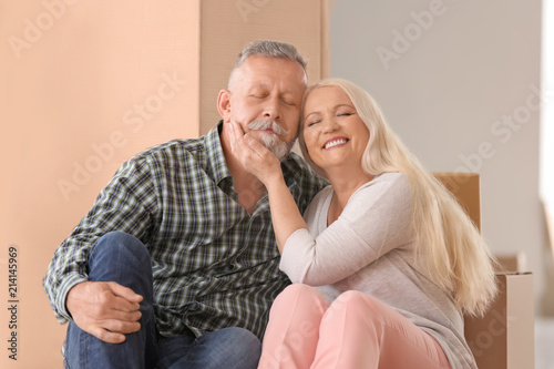 Happy Senior Couple Embraci...
