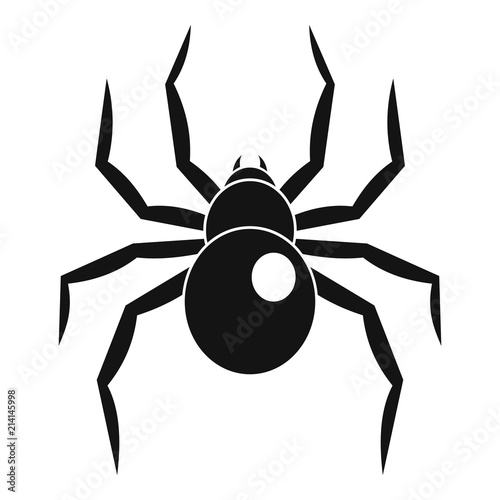 Black widow spider icon. Simple illustration of black widow spider vector icon for web design isolated on white background