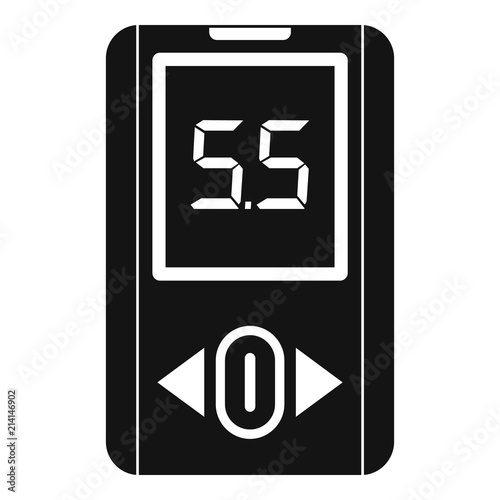 Blood glucometer icon. Simple illustration of blood glucometer vector icon for web design isolated on white background