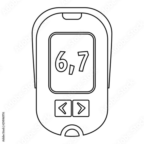 Glucometer icon. Outline glucometer vector icon for web design isolated on white background