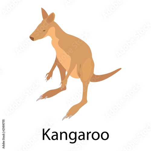 Kangaroo icon. Isometric of kangaroo vector icon for web design isolated on white background