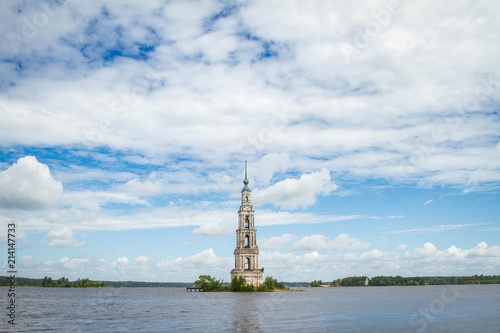 Bell tower of Saint Nicholas Church. Kalyazin, Russia