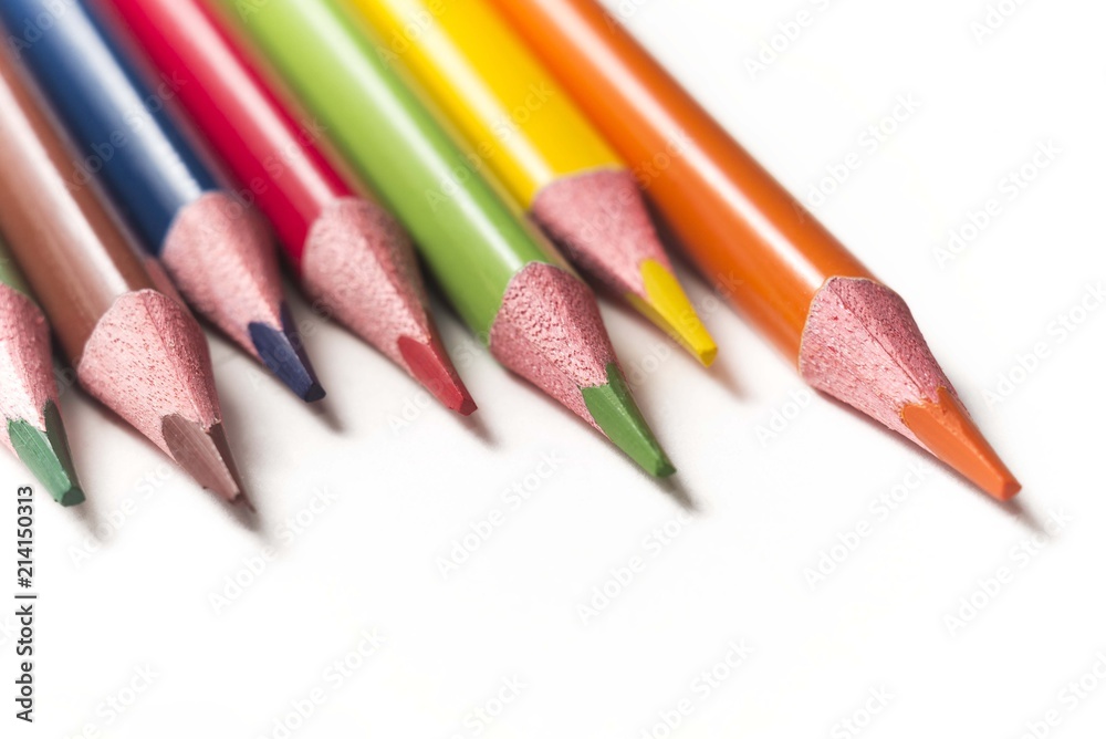 draw pencils. colorful wooden crayons isolated on white draw pencils. colorful wooden crayons isolated on white