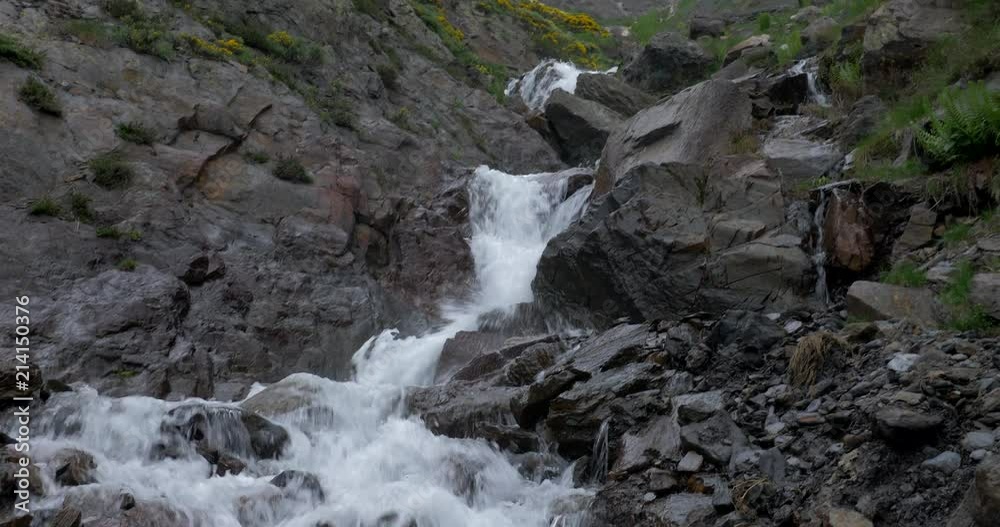 Waterfall In The Pyrenees Highlands, Spain - native Version Waterfall In The Pyrenees Highlands, Spain - native Version