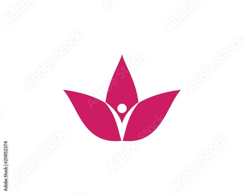 Lotus flowers design logo Template