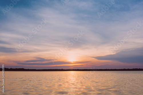 sunrise in the sea, beautiful sunrise above the sea landscape background © Achira22