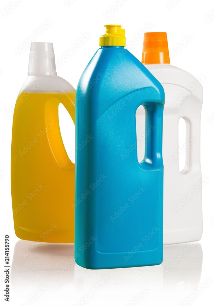 Plastic Detergent Bottles - Isolated Plastic Detergent Bottles - Isolated