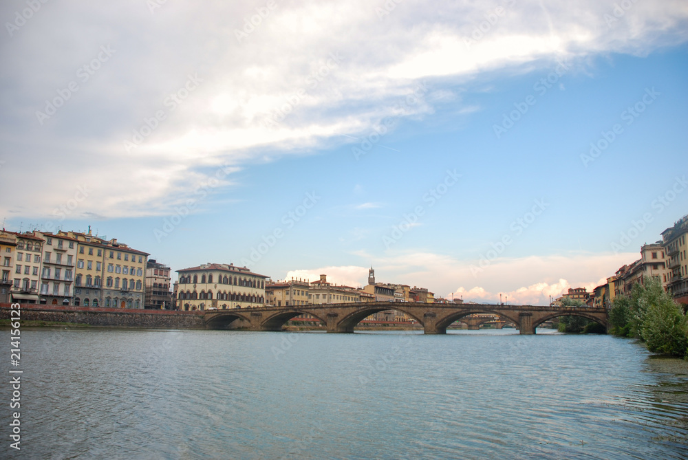 View of the arno river florence italy