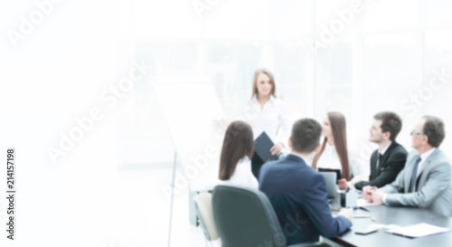 business woman conducting a presentation for business colleagues