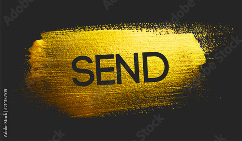 Send Text on Golden Brush Dark Background