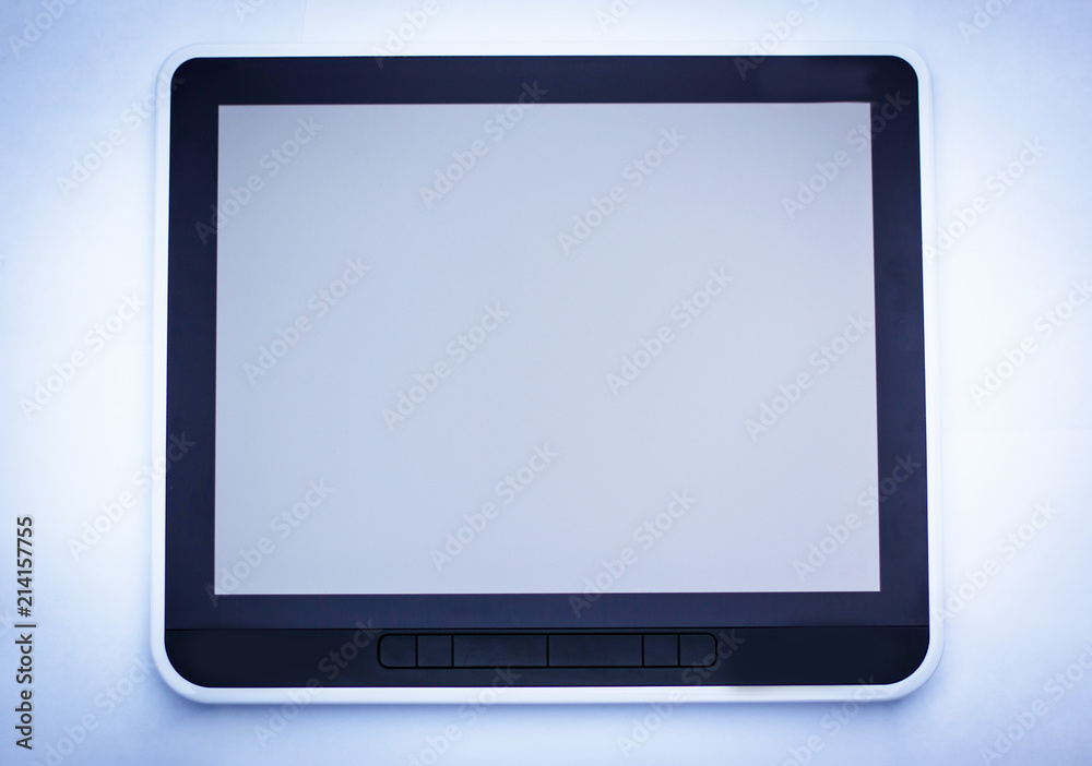 black tablet pc isolated on white with clipping path