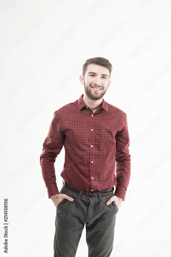 portrait of a successful Manager on white background portrait of a successful Manager on white background