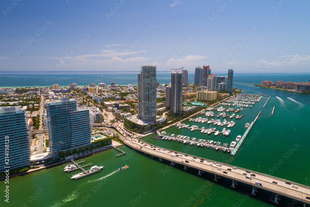 Naklejka premium Miami Beach Aerial