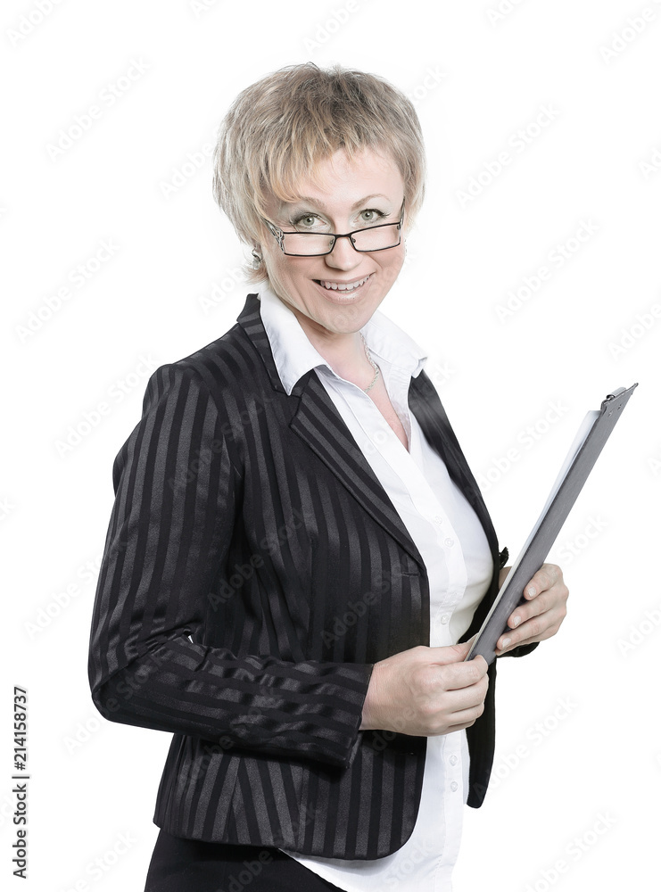modern business women with documents.isolated on white. modern business women with documents.isolated on white.