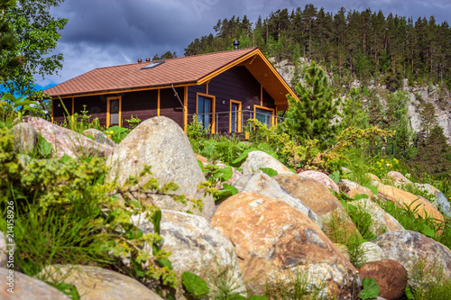 House in the mountains. Cot...