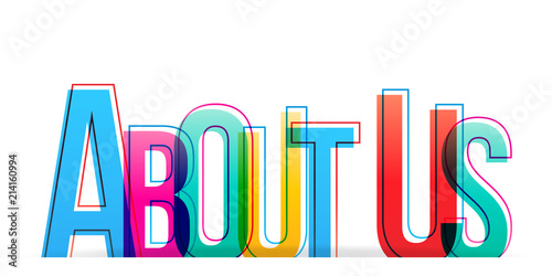 Creative vector illustration of About Us word