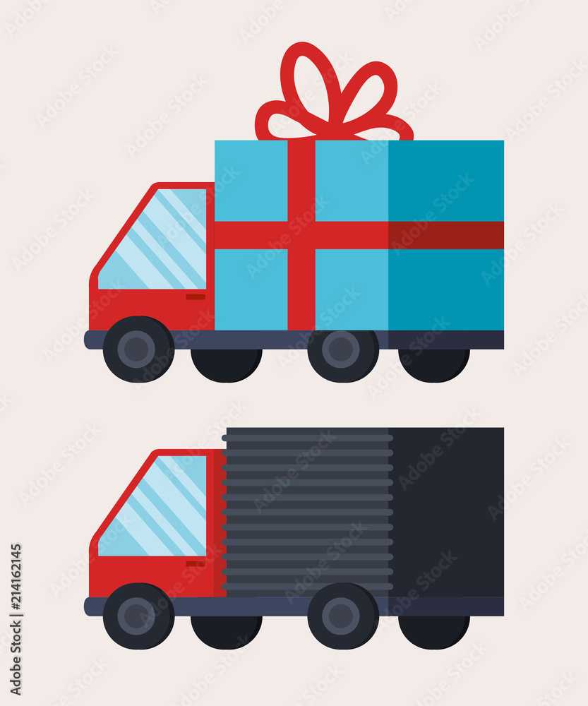 truck delivery service icon vector illustration design