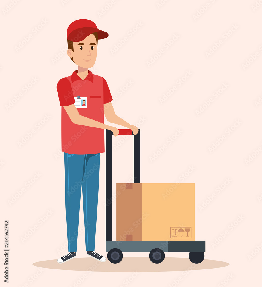 courier character delivery service icon vector illustration design courier character delivery service icon vector illustration design