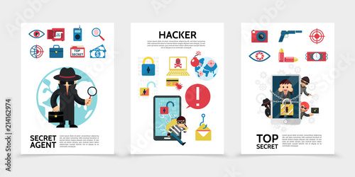 Flat Hacking Posters