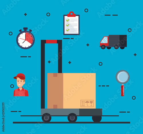 box delivery service icon vector illustration design