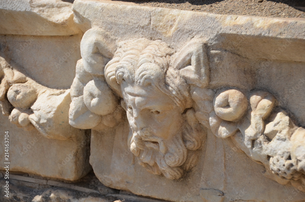 Aphrodisias ancient greek city tyrkey caria ruins marble background