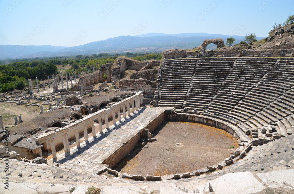 Aphrodisias ancient greek city tyrkey caria ruins amphitheater