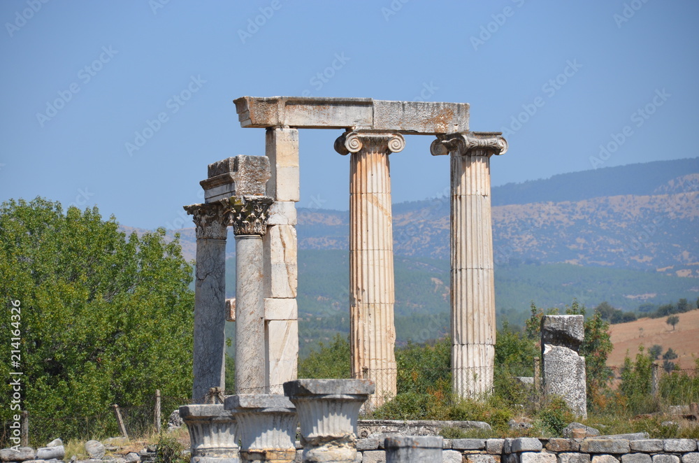 Aphrodisias ancient greek city tyrkey caria ruins stones marble summer