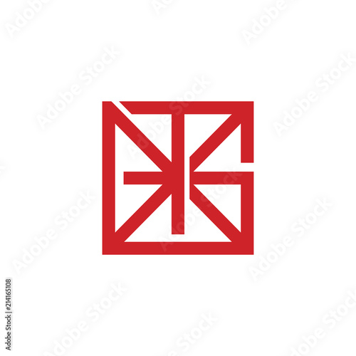 TN G Letter initial with Square Logo vector element