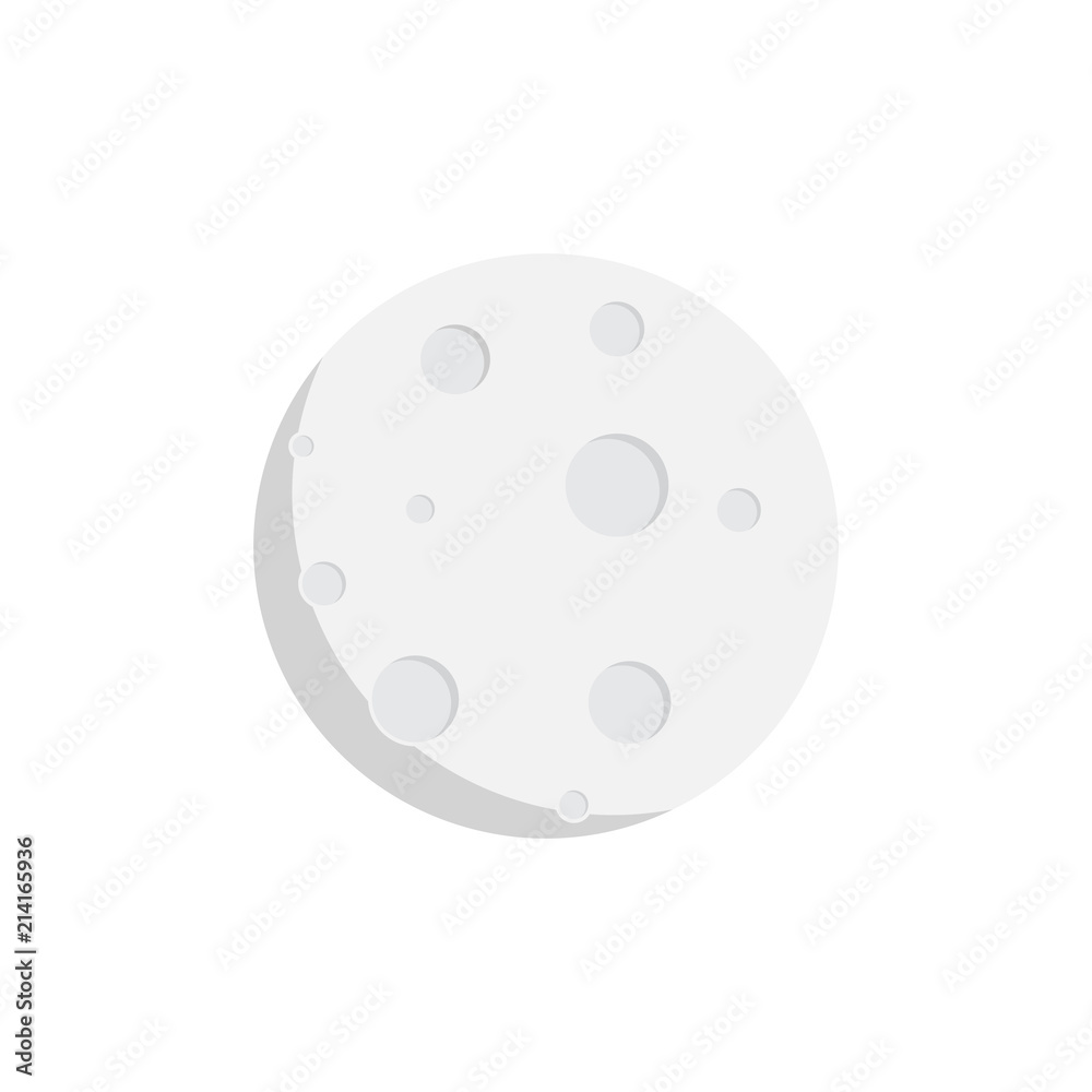 custom made wallpaper toronto digitalmoon icon flat design, isolated white background, flat design moon icon vector illustration