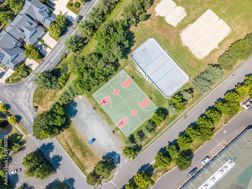 Aerial photo of sport fields