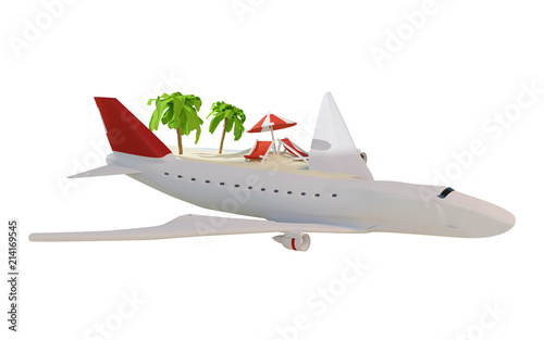 airplane flight with lounge...