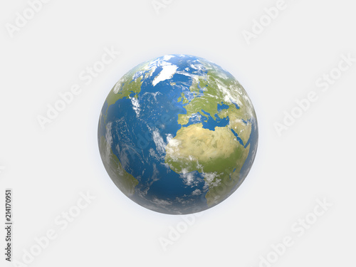 Fototapeta Naklejka Na Ścianę i Meble -  world planet earth 3d-illustration. elements of this image furnished by NASA